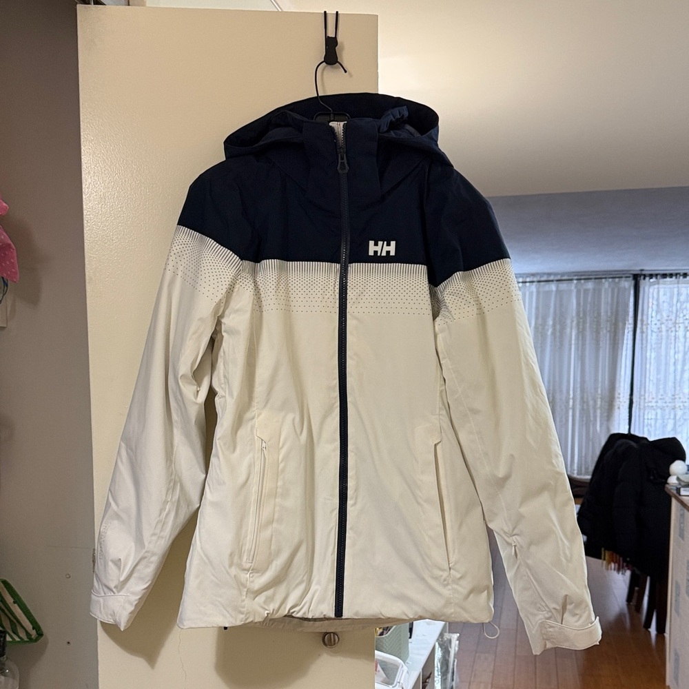 Helly Hansen Navy and White Insulated Ski Jacket
